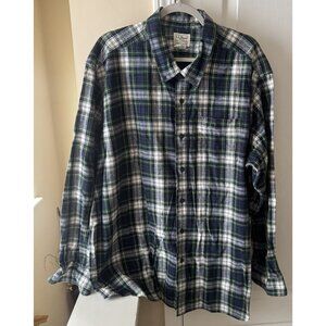 LL Bean Flannel Shirt Scotch Plaid Mens Size XXL